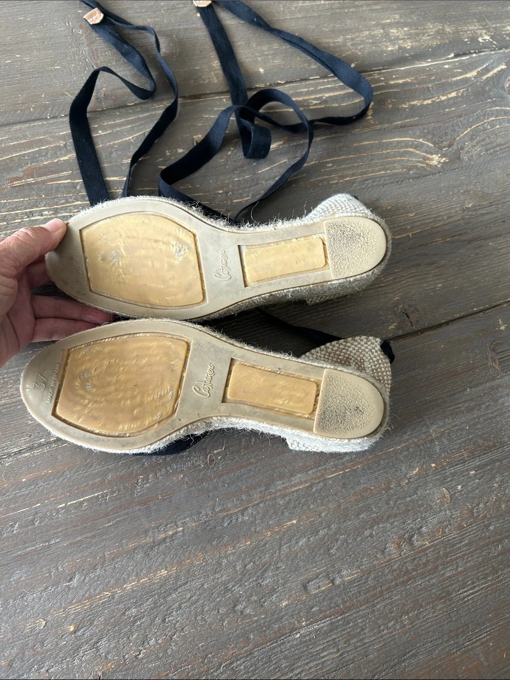 Castañer Carina Black Wedge Espadrille